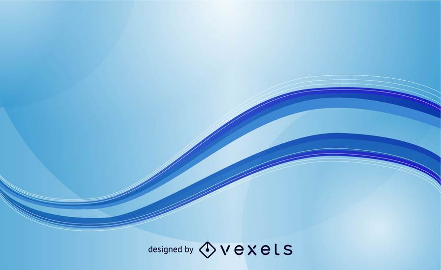 900x552 Abstract Blue Waves Vector Template Background