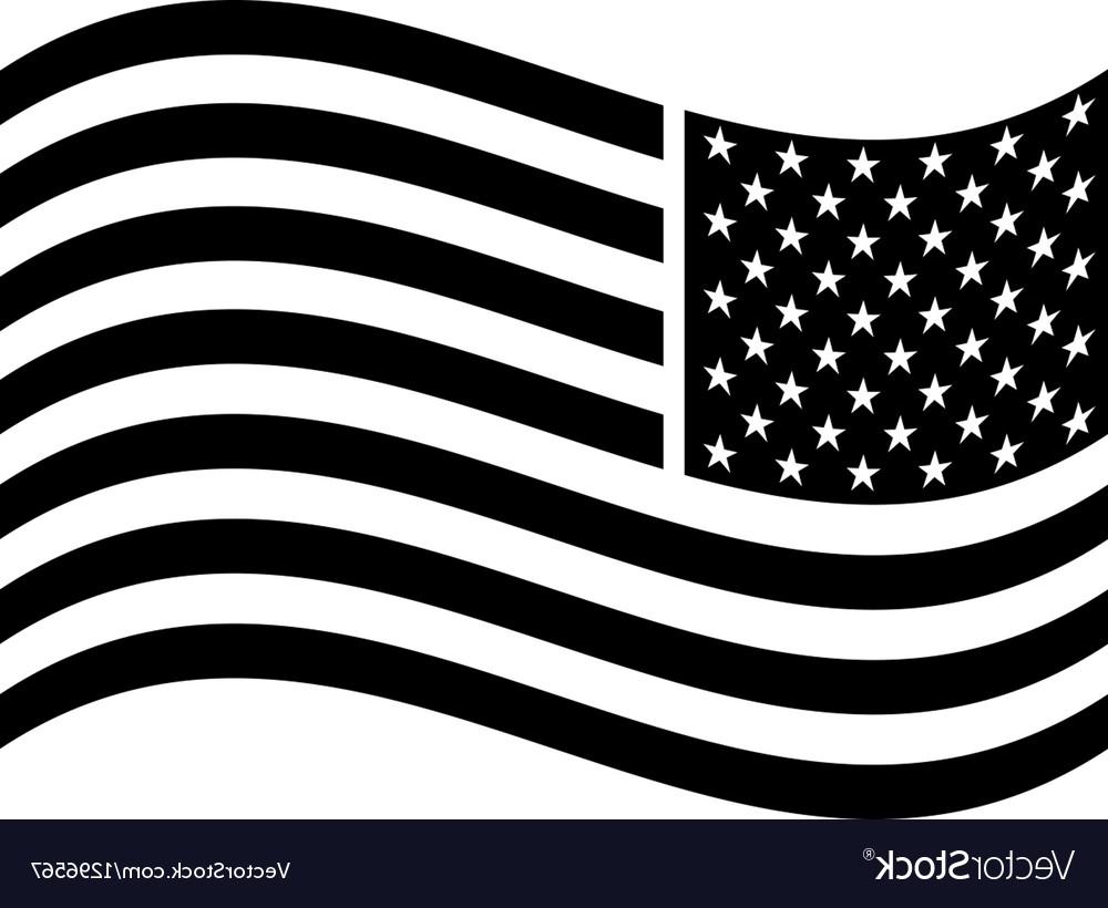 1000x820 Top Waving American Flag Vector Drawing
