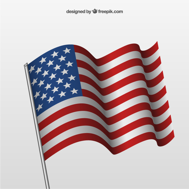 626x626 Waving American Flag Vector Free Download