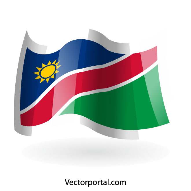 660x660 Waving Flag Of Namibia
