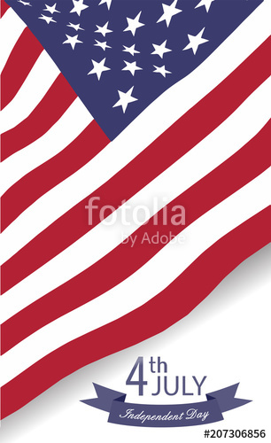 306x500 American Waving Flag Vector Illustration Stock Image And Royalty