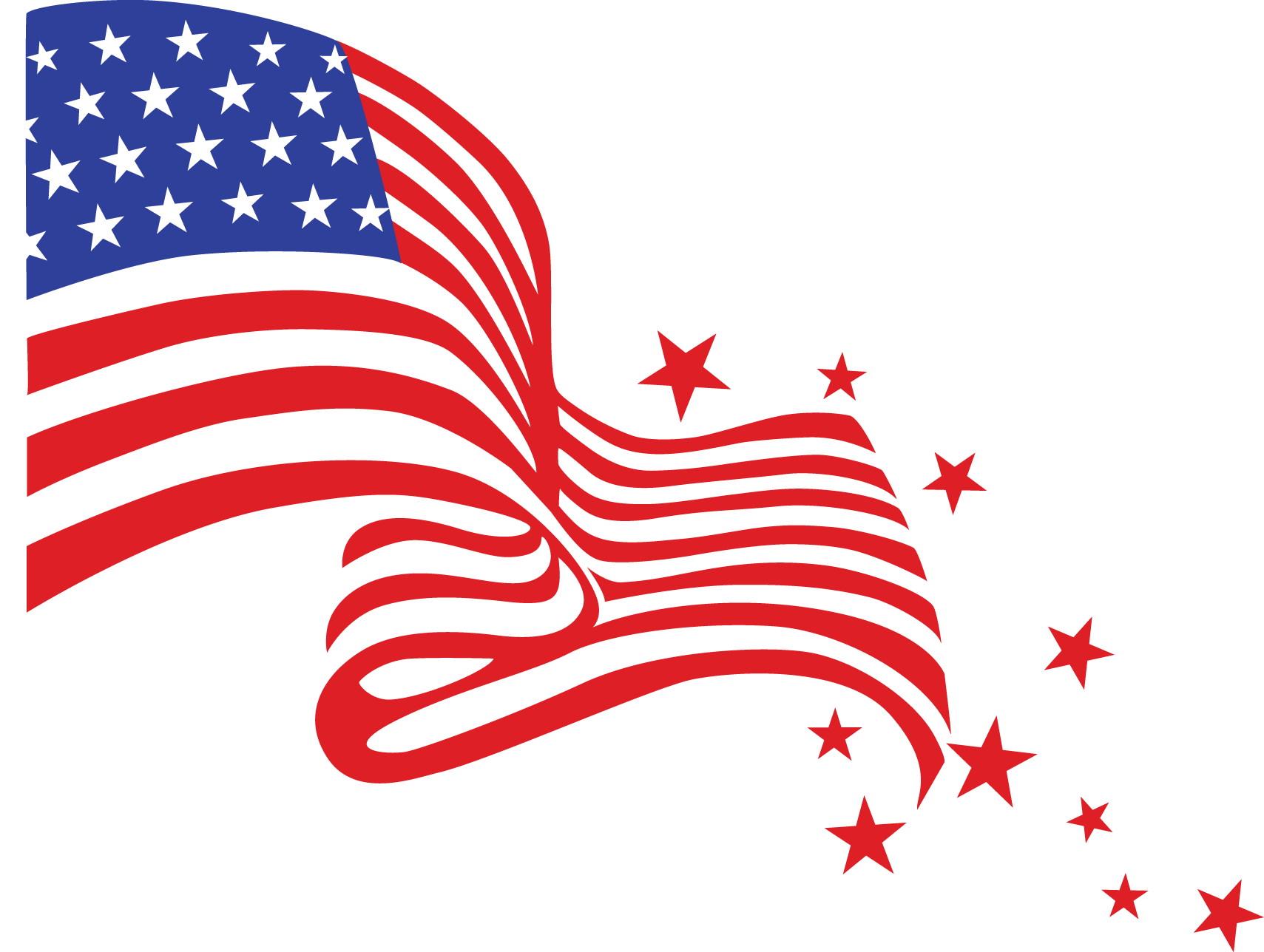 1709x1288 Us Flag Vector Clipart
