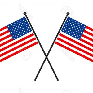 300x300 Waving American Flag On A Pole Shopatcloth