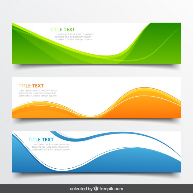 626x626 Abstract Wavy Banners Vector Free Download