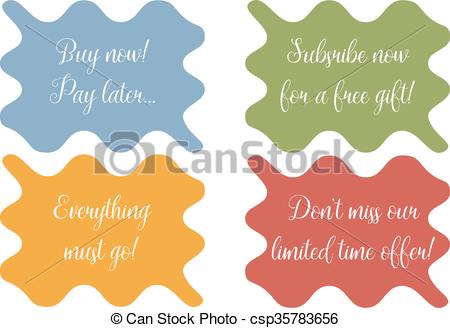 450x328 Set Of 4 Wavy Banner, Stickers, Minibackground With Sale Texts