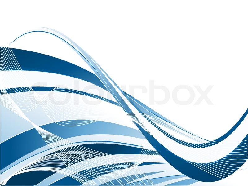 800x600 Vector Abstract Background With Blue Wavy Lines Stock Vector
