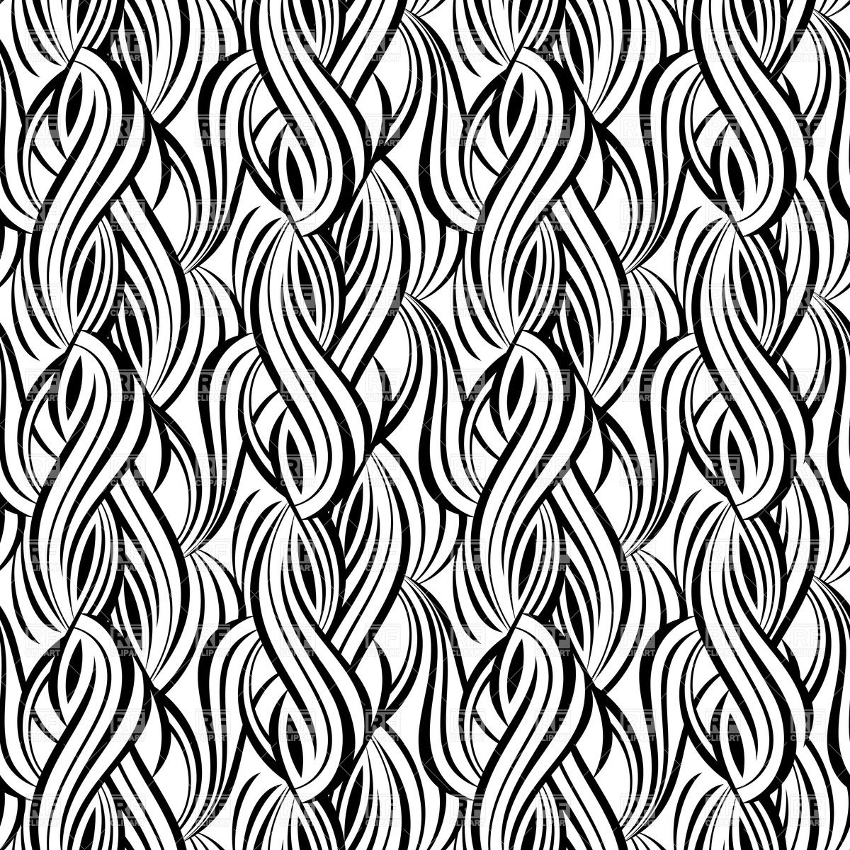 1200x1200 Black And White Wavy Pattern Vector Image Vector Artwork Of