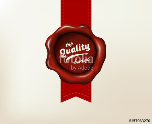 500x408 Realistic Vector Red Wax Seal. Ancient Stamp On Letter. Stock