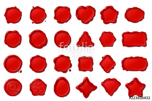 500x334 Vector Red Wax Seal Stamps Set Stock Image And Royalty Free