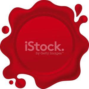 300x300 One Credit Wax Seal Stock Vectors