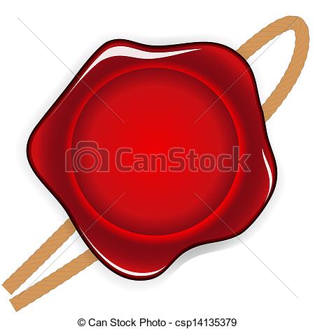 450x470 Wax Seal Vector Illustration.