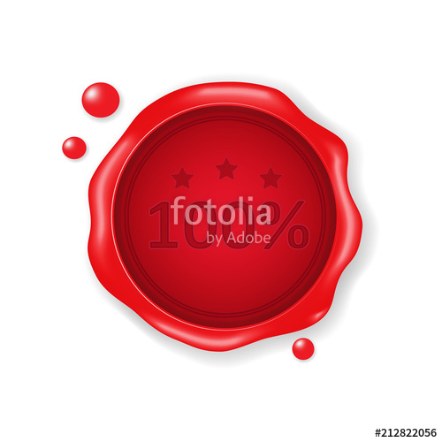 500x500 Red Wax Seal. Vector Illustration Stock Image And Royalty Free