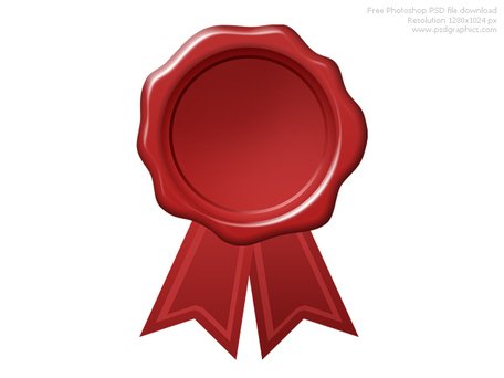 456x342 Free Psd Red Wax Seal With Ribbon Clipart And Vector Graphics
