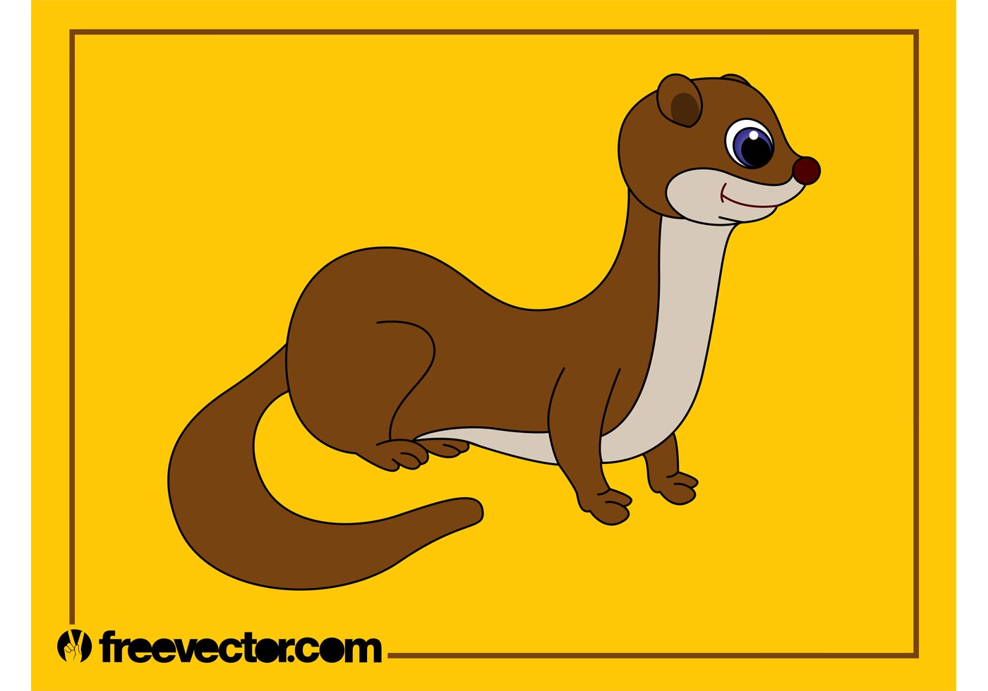 1400x980 Weasel Free Vector Art