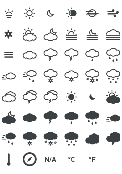 420x600 Meteocons Weather Icons Free