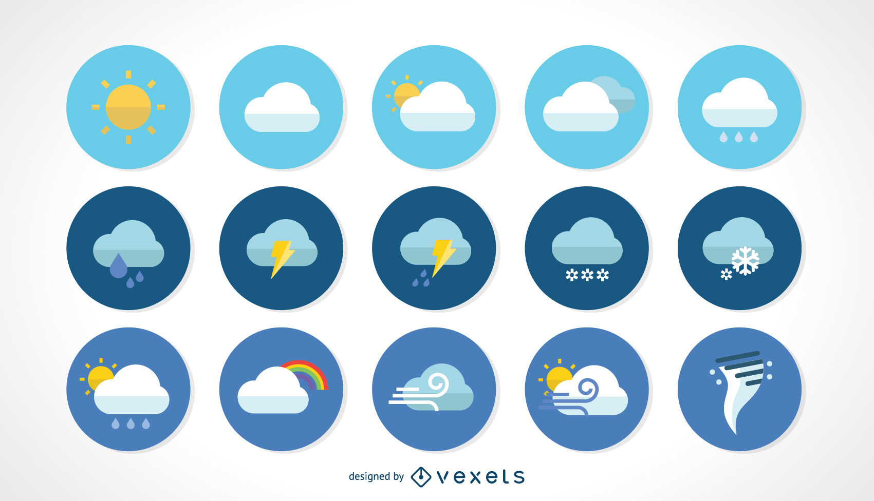1701x976 Vector Weather Icons