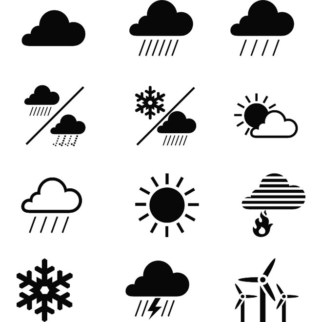660x660 Weather Icons Vector