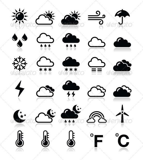 590x658 Weather Icons Set