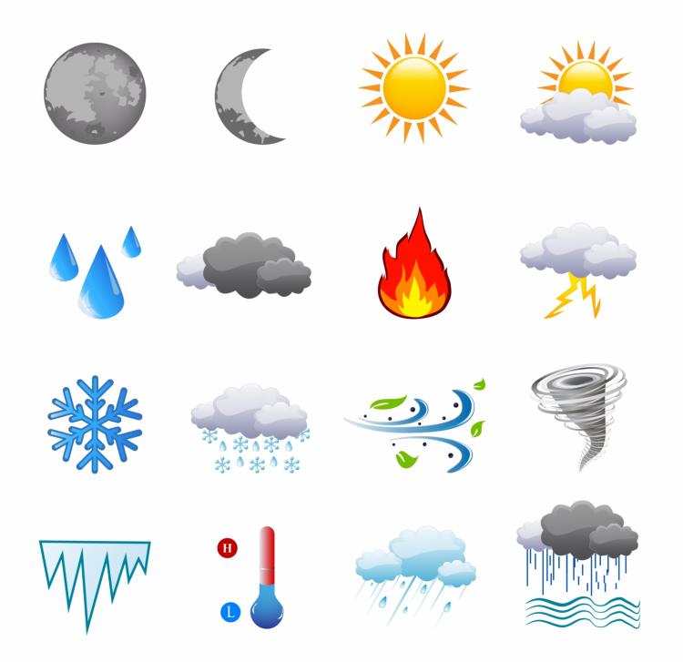 750x727 Weather Icons Free Vector 4vector