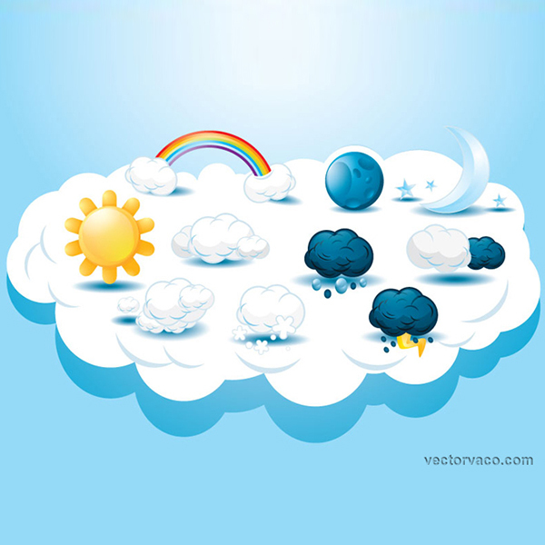 600x600 Free Vector Weather Icons