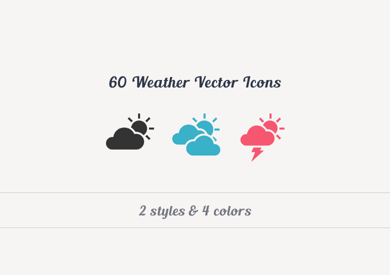 780x550 Weather Vector Icons