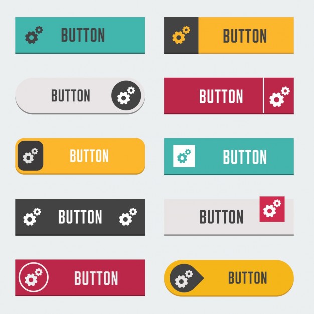 626x626 Full Color Web Buttons Vector Free Download