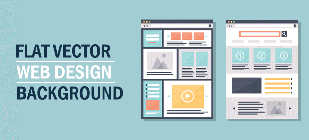 630x286 Free Flat Vector Web Design Background