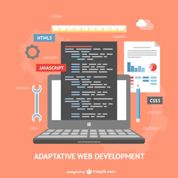 626x626 Adaptative Web Development Vector Vector Free Download