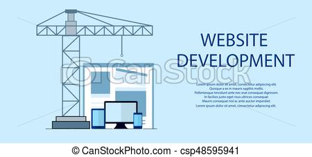 450x227 Flat Design Of Website Under Construction, Web