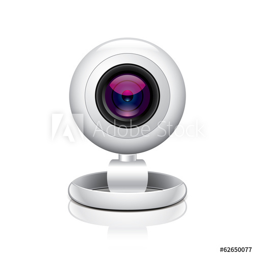 500x500 White Webcam Vector Illustration