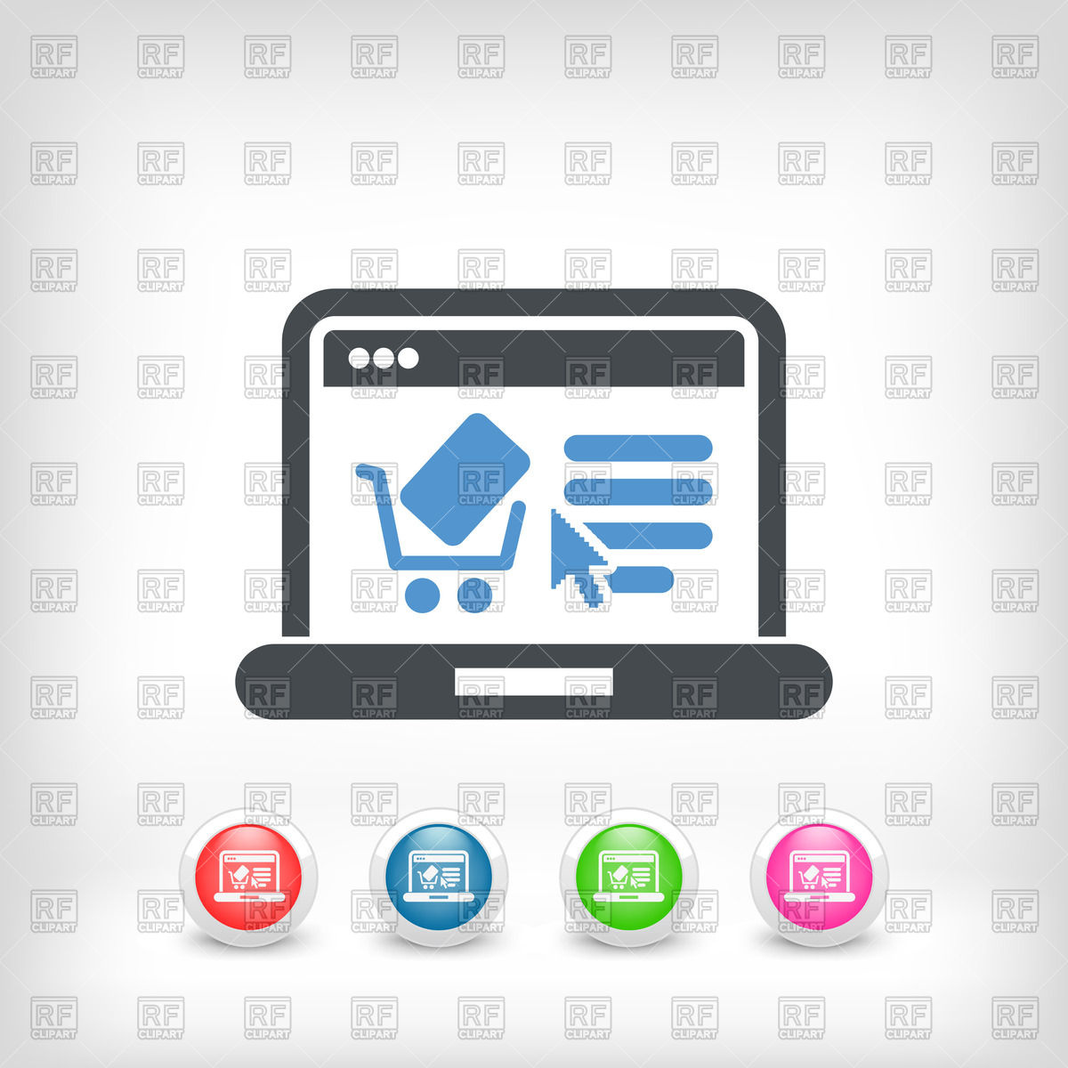 1200x1200 E Commerce Website Icon Vector Image Vector Artwork Of Icons And
