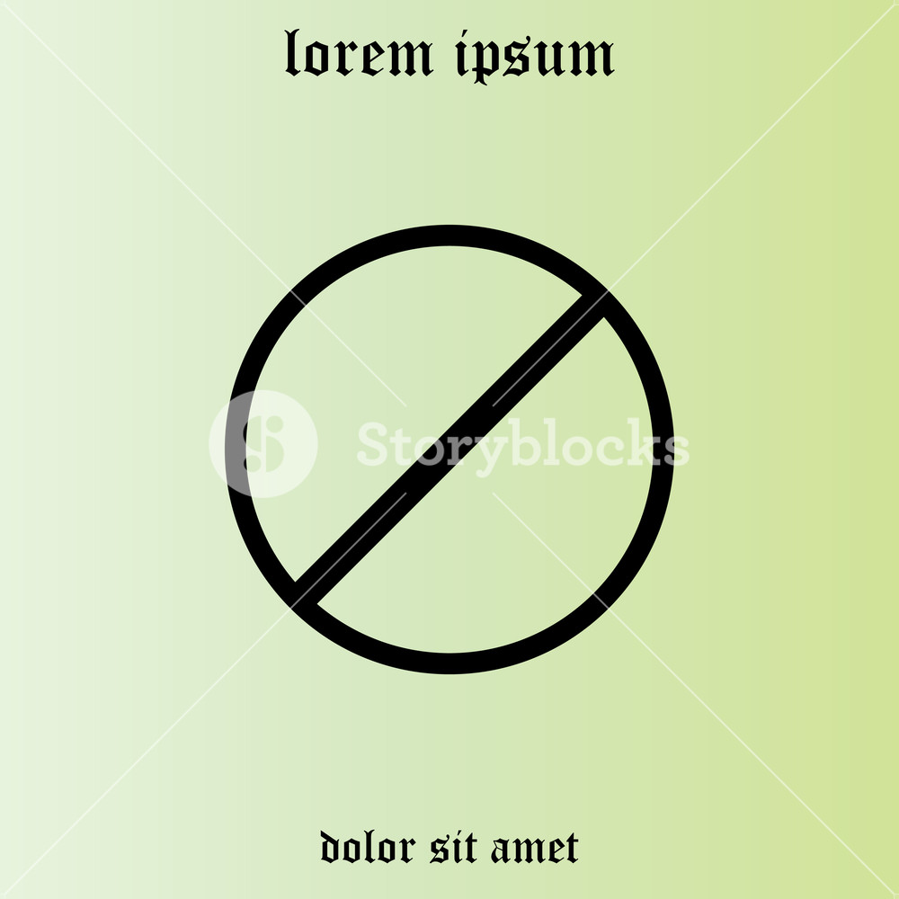 1000x1000 Restricted Icon, Vector Design Website Royalty Free Stock Image