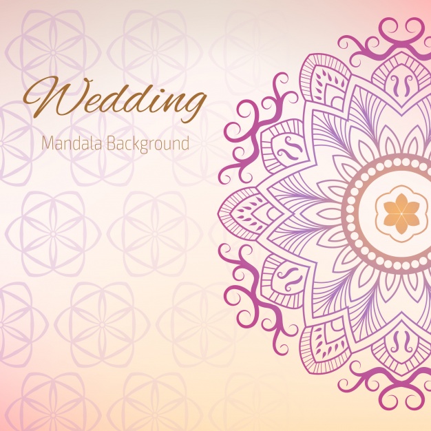626x626 Wedding Background With Mandala Design Vector Free Download