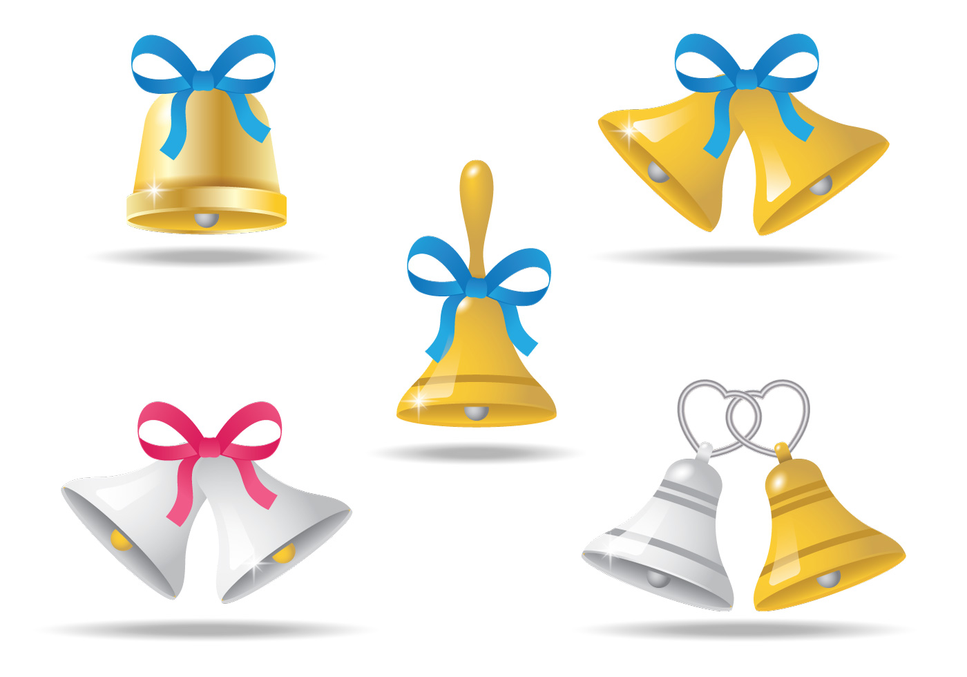 1400x980 Wedding Bells Free Vector Art