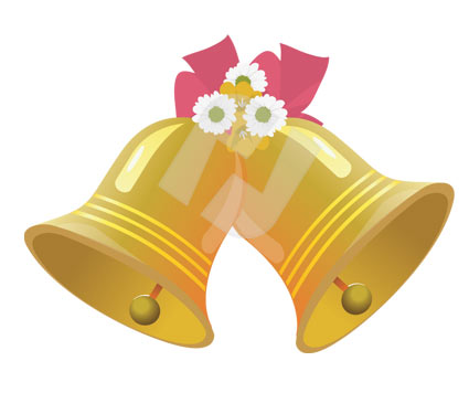 425x356 Wedding Bells Vector Clip Art 00280