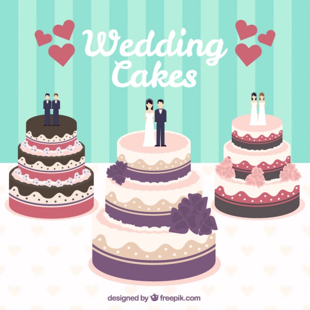 626x626 Wedding Cakes Illustration Vector Free Download