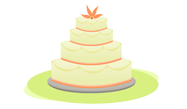 600x350 Free Wedding Cake Vector 123freevectors