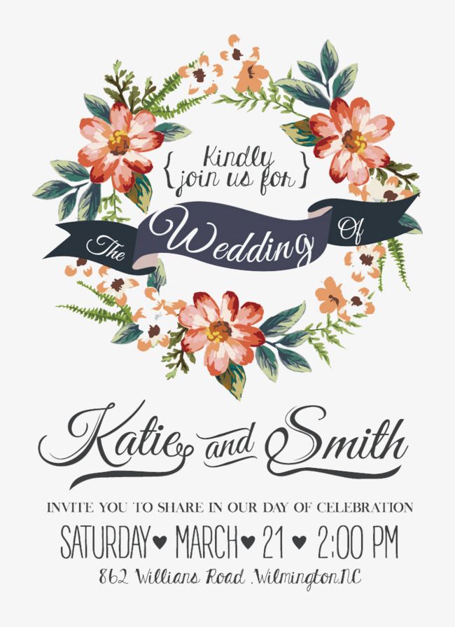 650x895 Watercolor Flowers Wedding Invitations Vector Material Free
