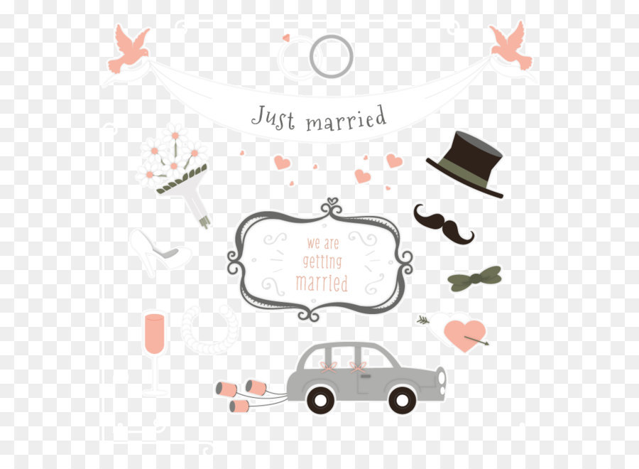 900x660 Fresh Cartoon Wedding Invitation Card Vector Material Png Download