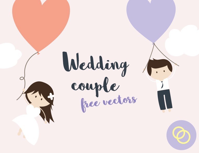 765x587 Free Cartoon Wedding Couple Vector