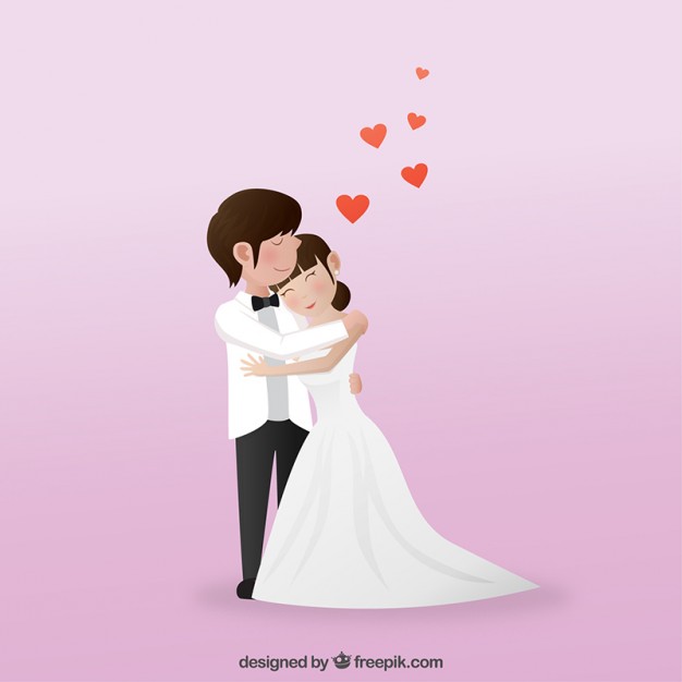 626x626 Romantic Wedding Couple Vector Free Download