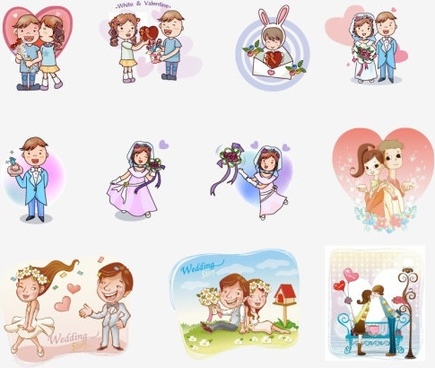 435x368 Wedding Couple Vector Free Vector Download (2,142 Free Vector) For