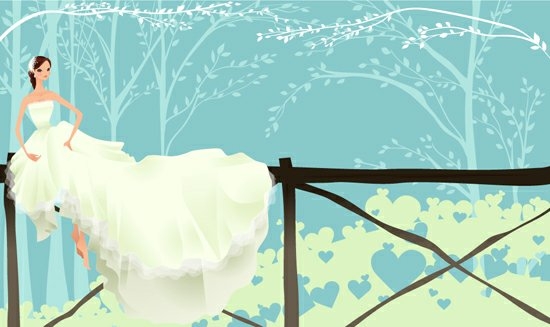 550x327 Elements Of Bride Wedding Dress Vector Free Download