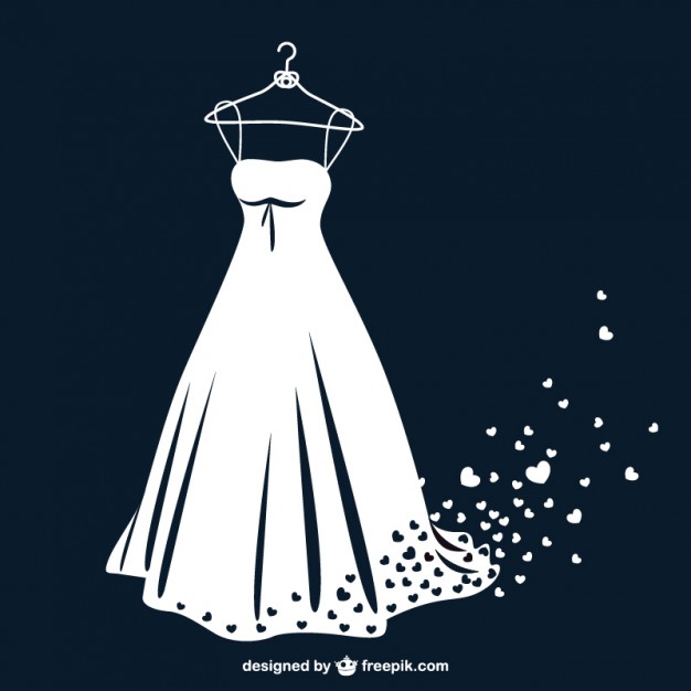 626x626 Wedding Dress Clipart Vector Free Download 4050751