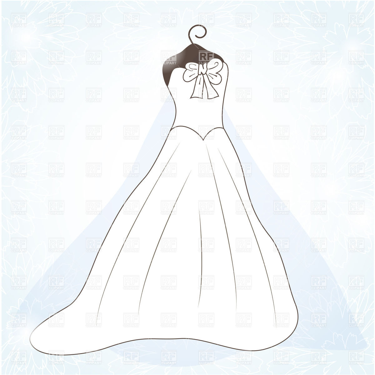 1200x1200 White Wedding Dress Vector Image Vector Artwork Of Beauty