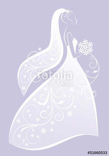 350x500 Bride In Wedding Dress, Vector Stock Image And Royalty Free