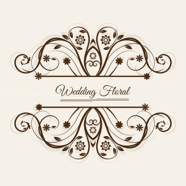626x626 Vector ] Wedding Floral Frame Free Download