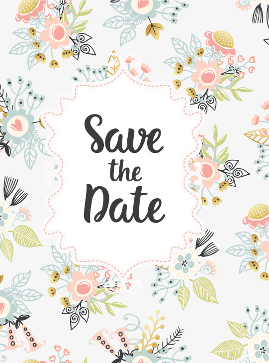 541x729 Fashion Flower Vector Material Wedding Invitations, Flowers, Small