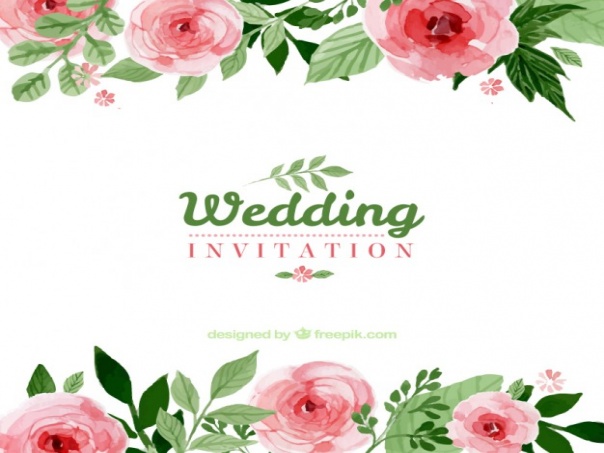 604x453 Floral Wedding Invitation Vector Free Download Wedding Flower