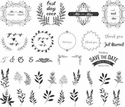 428x368 Vintage Wedding Frame Free Vector Download (12,575 Free Vector